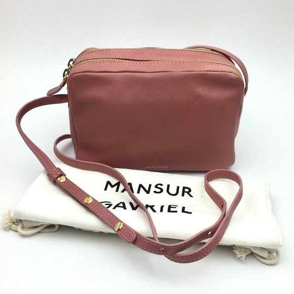 Mansur Gavriel Handbags - Mansur Gavriel Double Zip lambskin Crossbody